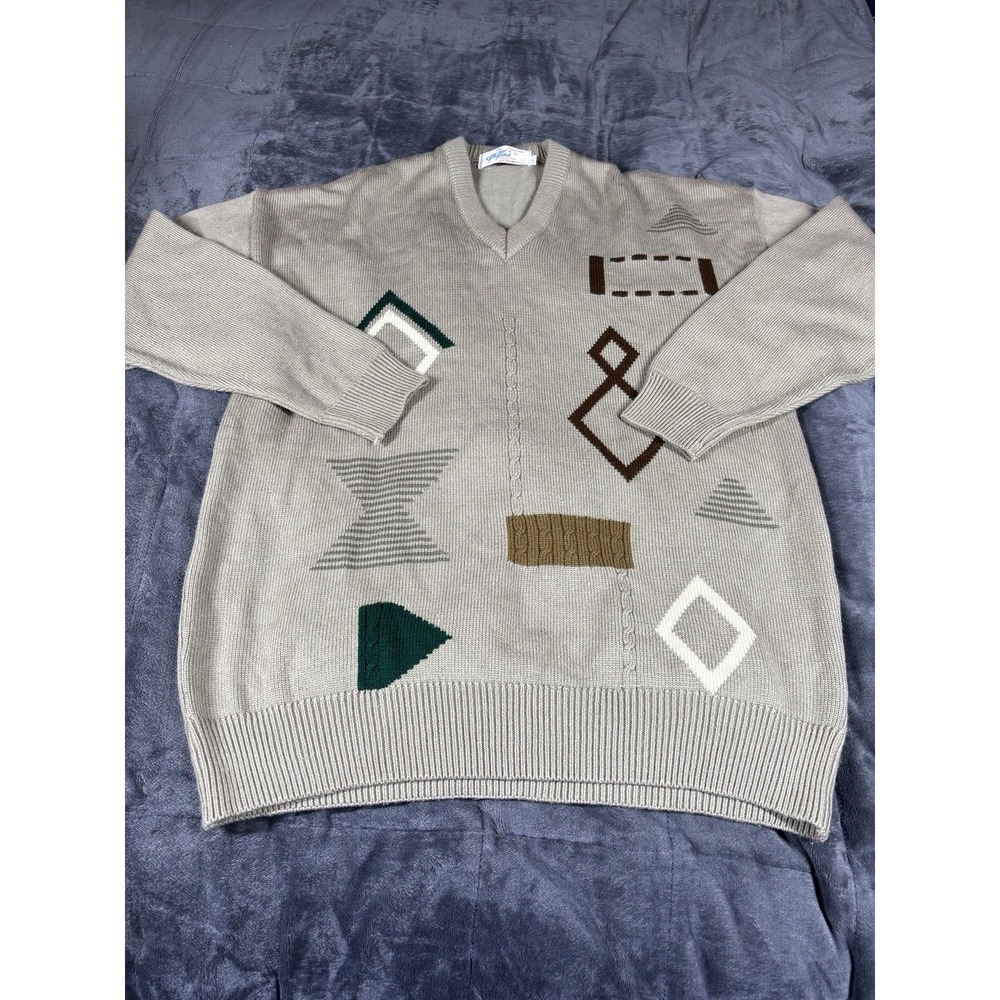 CC Conlinental Knitted Pullover Sweater Geometric Size 110cm large